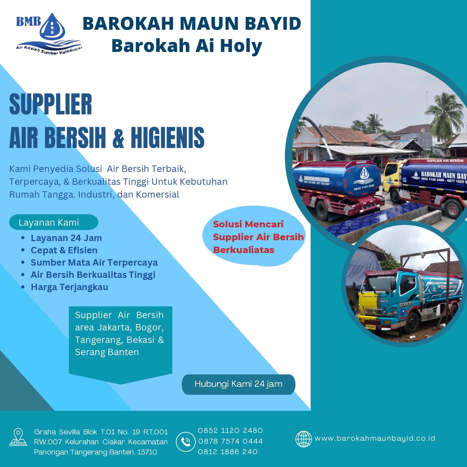 SUPPLIER AIR GUNUNG & AIR BERSIH TERPERCAYA - CV.Barokah Maun Bayid